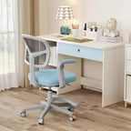 Kids Desk Chair Children Study Chair with Adjustable Height, Armrest & Footrest Purple/Pink/Green/Gray/Blue