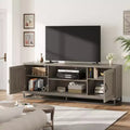 Farmhouse TV Stand for 75inch, Entertainment Center with Sturdy Metal Leg & Adjustable Shelves, Wooden Media Console for Living Room Bedroom
