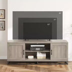 Farmhouse TV Stand for 75inch, Entertainment Center with Sturdy Metal Leg & Adjustable Shelves, Wooden Media Console for Living Room Bedroom
