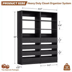 Besiost Closet Organizer System with Wood Drawers and Shelves