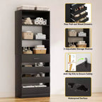 Besiost Closet Organizer System with Wood Drawers and Shelves
