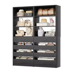 Besiost Closet Organizer System with Wood Drawers and Shelves
