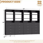 Besiost Closet Organizer System with Wood Drawers and Shelves