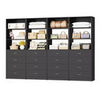 Besiost Closet Organizer System with Wood Drawers and Shelves