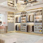 Besiost Closet Organizer System with Wood Drawers and Shelves