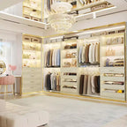 Besiost Closet Organizer System with Wood Drawers and Shelves