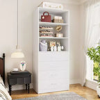 Besiost Closet Organizer System with Wood Drawers and Shelves