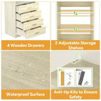 Besiost Closet Organizer System with Wood Drawers and Shelves