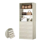 Besiost Closet Organizer System with Wood Drawers and Shelves