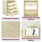 Besiost Closet Organizer System with Wood Drawers and Shelves