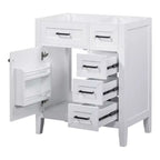 MAYEERTY 30 Bathroom Vanity without Sink Cabinet Base Solid Frame MDF Drawers Green