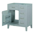 MAYEERTY 30 Bathroom Vanity without Sink Cabinet Base Solid Frame MDF Drawers Green