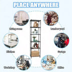 6 - Tier Wire Shelving Adjustable Metal Storage Rack for Laundry Bathroom Kitchen Pantry Closet Black 16.6Lx 11.4Wx 64.6H