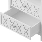 Galano 2-Drawer Nightstand with Open Shelf in White 22.8 W  15.7 D  26.8 H