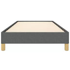 Bed Frame Dark Grey Polyester, Plywood, Engineered Wood Twin XL