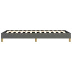 Bed Frame Dark Grey Polyester, Plywood, Engineered Wood Twin XL
