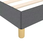 Bed Frame Dark Grey Polyester, Plywood, Engineered Wood Twin XL