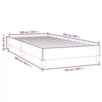 Bed Frame Dark Grey Polyester, Plywood, Engineered Wood Twin XL