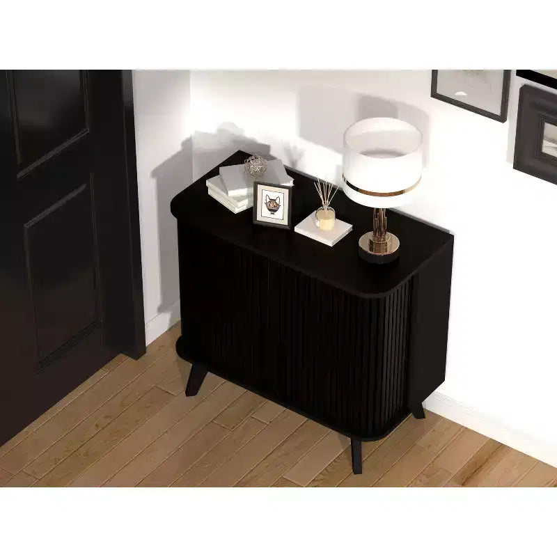 Galano Fluted Door Sideboard Cabinet 27.6 W x 15.6 D x 27.8 H