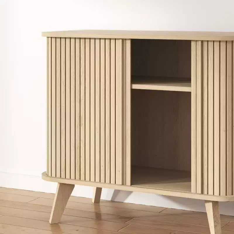 Galano Fluted Door Sideboard Cabinet 27.6 W x 15.6 D x 27.8 H