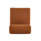 Homy Casa Accent Chair with Rolled Backrest and Solid Wood Base, Boucle Upholstery