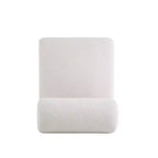 Homy Casa Accent Chair with Rolled Backrest and Solid Wood Base, Boucle Upholstery