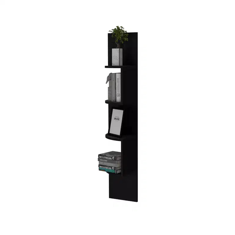 Homy Casa Modern 4-Tier Wall Mounted Corner Shelf, Space-Saving Display Storage