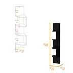 Homy Casa Modern 4-Tier Wall Mounted Corner Shelf, Space-Saving Display Storage