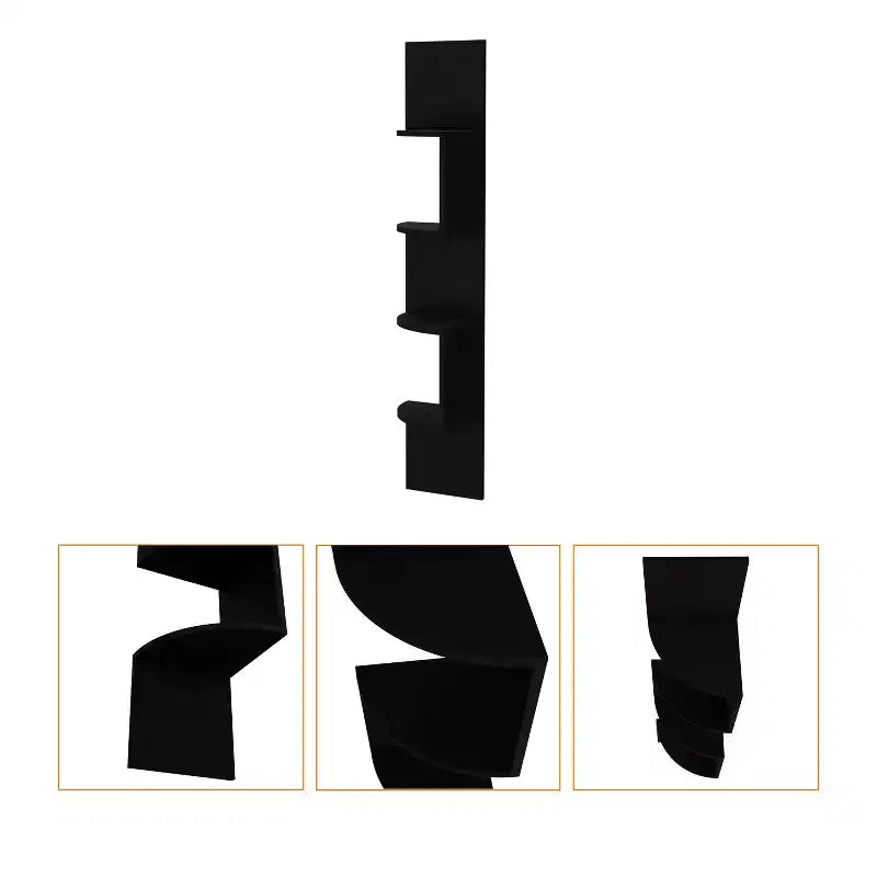 Homy Casa Modern 4-Tier Wall Mounted Corner Shelf, Space-Saving Display Storage
