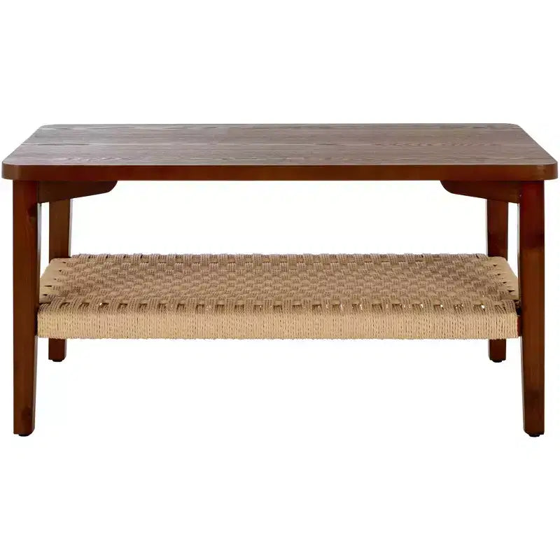 1-Shelf Coffee Table with Wood Veneer Top