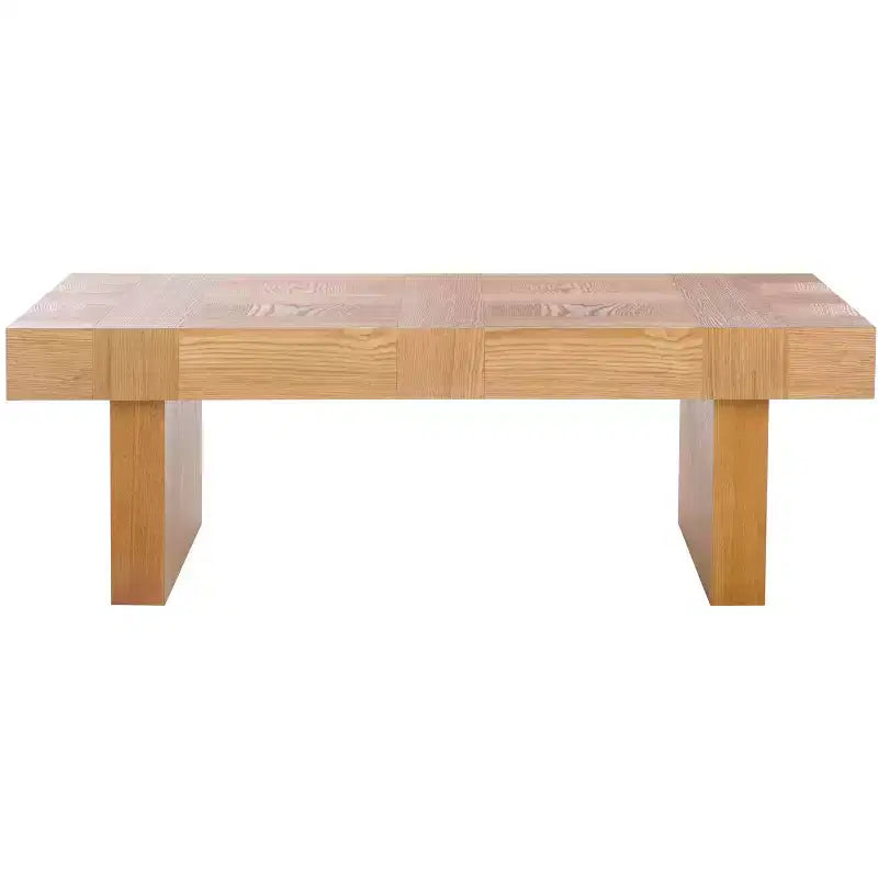 Rectangular Coffee Table with Ashwood Veneer Top and Trestle Base