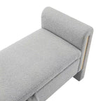Modern Upholstered Bedroom Bench, Large Storage Ottoman with Armrest for End of Bed, Living Room, Entryway, or Reading Room