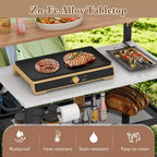 Costway Rolling Bar Cart w/ Flip-up Table Hooks Paper Towel Holder 2 Bistro Stools