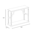 Galano Wood Console Table with Lower Shelf 45.9 W x 11.8 D x 29.9 H