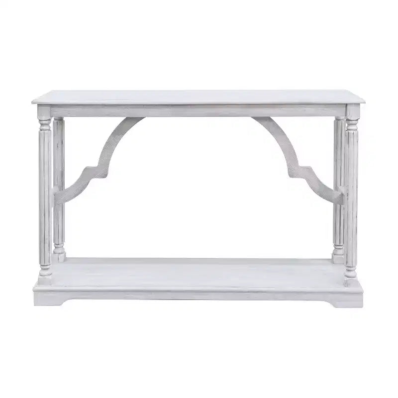Wood Console Table with Lower Shelf — 45.9"W x 11.8"D x 29.9"H