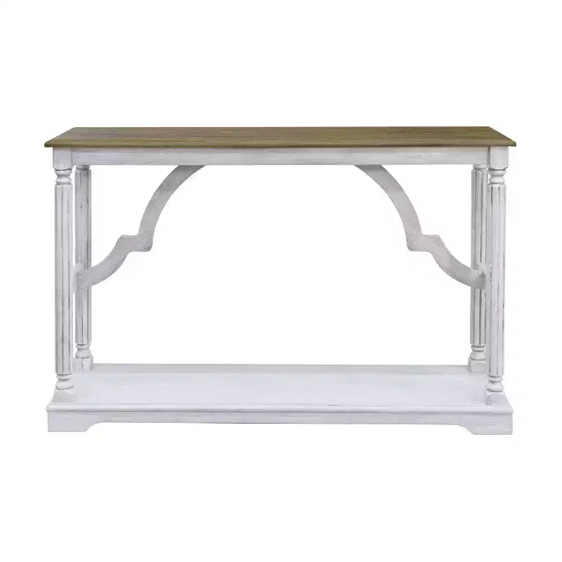 Wood Console Table with Lower Shelf — 45.9"W x 11.8"D x 29.9"H