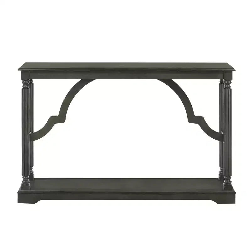 Wood Console Table with Lower Shelf — 45.9"W x 11.8"D x 29.9"H