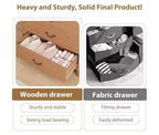5 Drawer Dresser for Bedroom, Brown 5 Chest of Drawers Nightstand with Elegant V Shape Design, Wooden Dresser Organizer for Living Room, Nursery