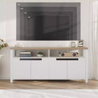 Farmhouse TV Stand for 70 In TV,63 Inch Long Entertainment Center with Storage and Open Shelf,Large Television Stand, Modern Tall Media Console Table