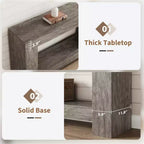 2-Tier Long Console Table Sofa Table, Farmhouse Entryway Accent Table Behind Couch for Entrance, Hallway, Living Room