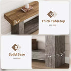 2-Tier Long Console Table Sofa Table, Farmhouse Entryway Accent Table Behind Couch for Entrance, Hallway, Living Room
