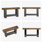 2-Tier Long Console Table Sofa Table, Farmhouse Entryway Accent Table Behind Couch for Entrance, Hallway, Living Room