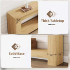 2-Tier Long Console Table Sofa Table, Farmhouse Entryway Accent Table Behind Couch for Entrance, Hallway, Living Room