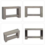 2-Tier Long Console Table Sofa Table, Farmhouse Entryway Accent Table Behind Couch for Entrance, Hallway, Living Room
