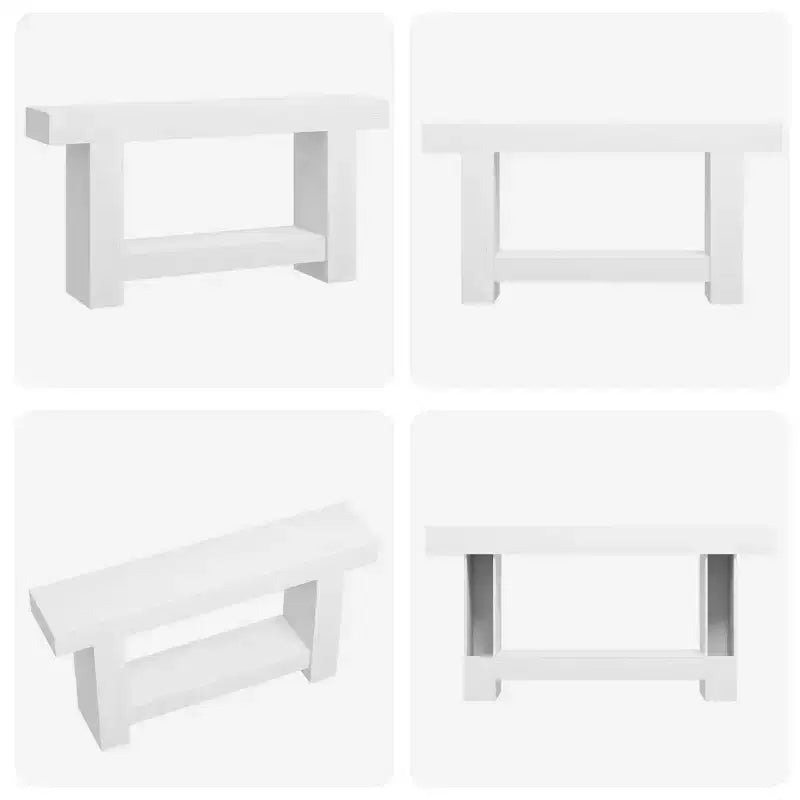2-Tier Long Console Table Sofa Table, Farmhouse Entryway Accent Table Behind Couch for Entrance, Hallway, Living Room