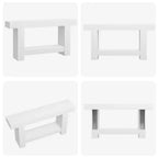 2-Tier Long Console Table Sofa Table, Farmhouse Entryway Accent Table Behind Couch for Entrance, Hallway, Living Room