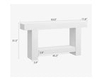 2-Tier Long Console Table Sofa Table, Farmhouse Entryway Accent Table Behind Couch for Entrance, Hallway, Living Room