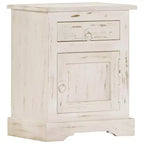vidaXL Bedside Cabinet White 15.7x11.8x19.7 Solid Mango Wood