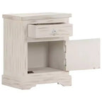 vidaXL Bedside Cabinet White 15.7x11.8x19.7 Solid Mango Wood