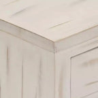 vidaXL Bedside Cabinet White 15.7x11.8x19.7 Solid Mango Wood